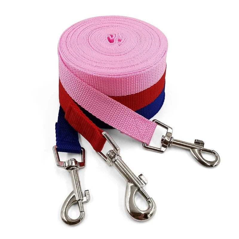 Solid Dog Leash For Large Dogs Pet Puppy Walking Training Lead Rope Big Dog Nylon Rope Long Leashes