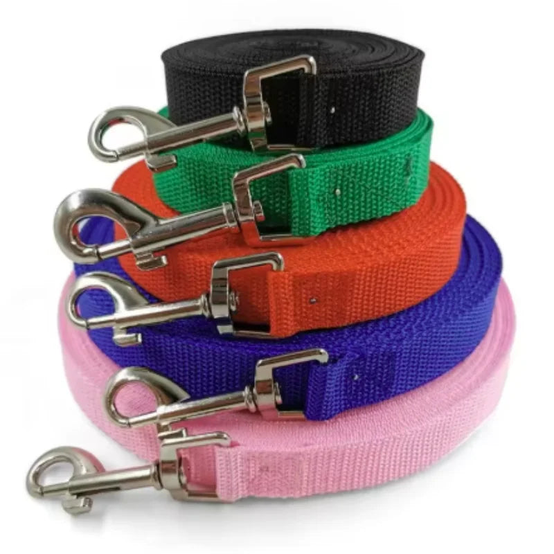 Solid Dog Leash For Large Dogs Pet Puppy Walking Training Lead Rope Big Dog Nylon Rope Long Leashes